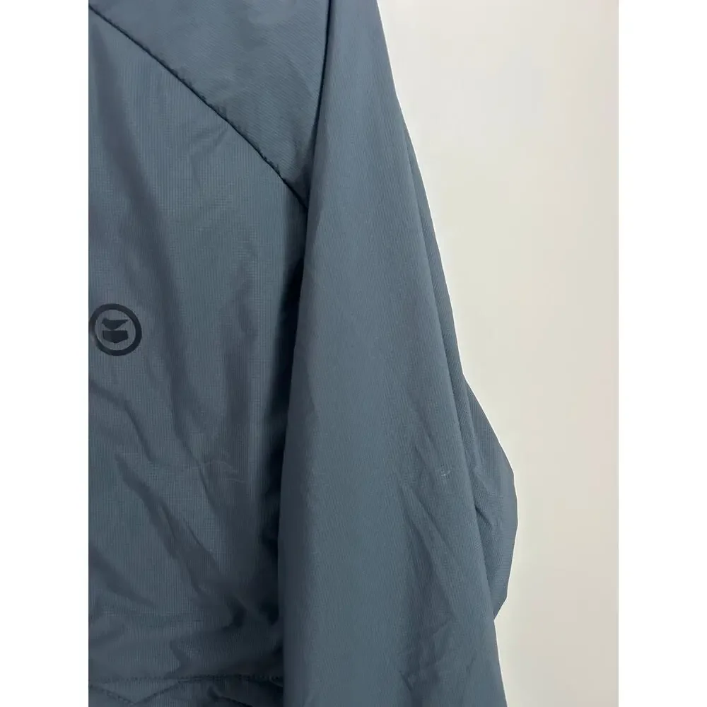 Jetty Men's Packable Insulated Jacket Gray Blue Full Zip Size Large